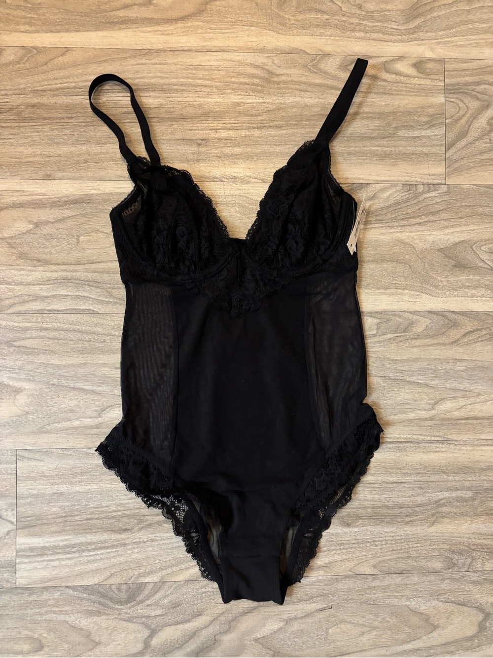 Black Lace Bodysuit - Women Intimates